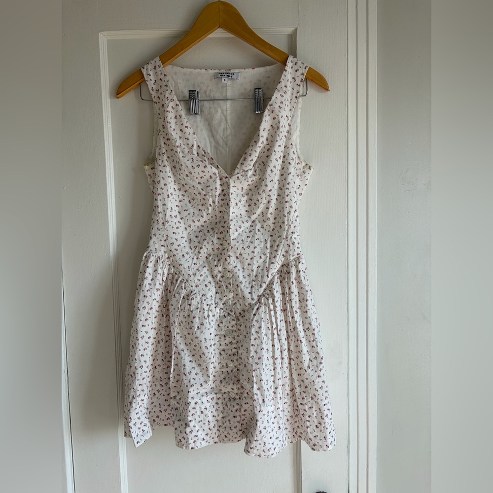 Frankie's Bikinis White Floral Mini Dress